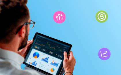 An illustration showcasing a client looking at a report.